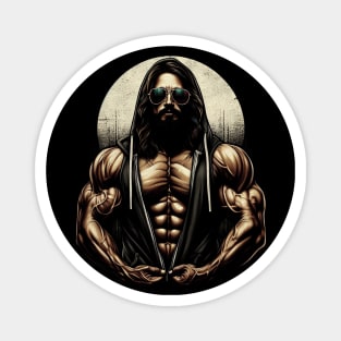 Jacked Jesus Christ Gym Bodybuilder Magnet